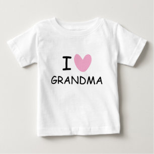 Bebê Eu amo camiseta de vovó para recém-nascido