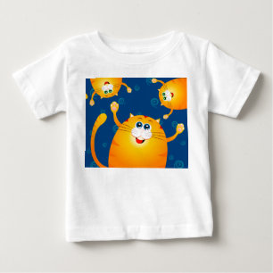Bebê Felinos engraçados, camiseta para bebês