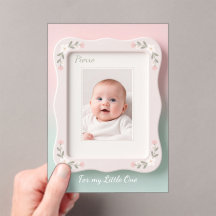 Bebê Feliz Moldura Floral Rosa Verde