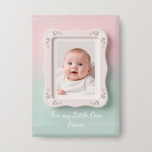 Bebê Feliz Moldura Floral Rosa Verde