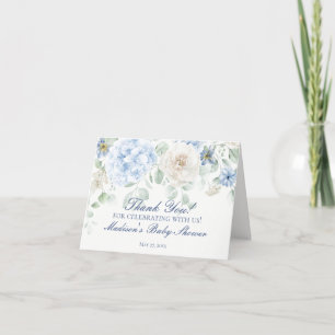Bebê Floral Azul no Cartões de agradecimentos de C