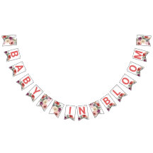 Bebê Floral De Aquarela Em Bandeiras De Ventre