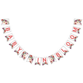 Bebê Floral De Aquarela Em Bandeiras De Ventre