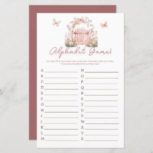 Bebê Floral Rosa no Alfabeto Bloqueador de Chás de