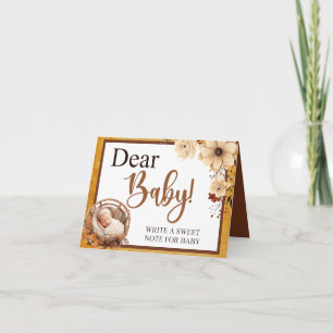 Bebê Floral Russo Boho Showe Caro Cartão de Mesa B