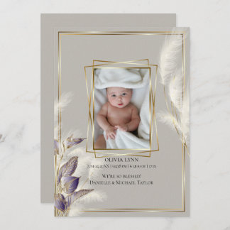 Bebê Foto de Nascimento Anúncio Pampas Grass