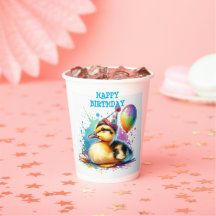 Bebê frango fofo feliz aniversário