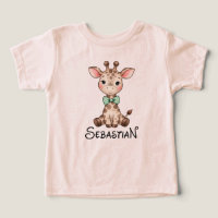 Bebê Girafa Fofo com Gravata Borboleta Personaliza