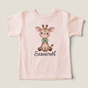 Bebê Girafa Fofo com Gravata Borboleta Personaliza