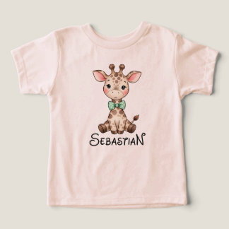 Bebê Girafa Fofo com Gravata Borboleta Personaliza