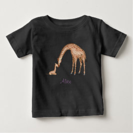 Bebê Girafa-mãe e camiseta para bebês (cor)