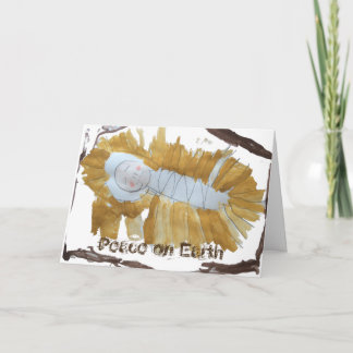 Bebê Jesus no Cartão de Natal de Manger de Isla