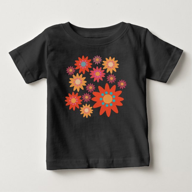 Bebê Kit Florido: camiseta Esportiva para bebês (Frente)