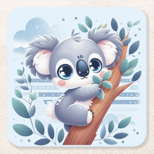 Bebê Koala Fofo - Porta-copos de papel (Frente)