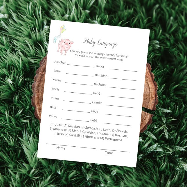 Bebê Linguagem Bebê Sprinkle Cartão de Jogo (Criador carregado)