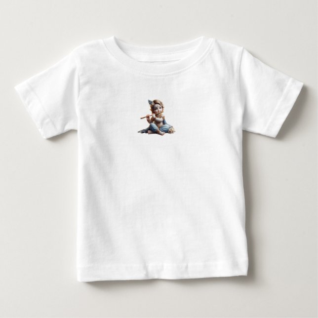 Bebê Lorde Krishna - Camiseta design para bebês e crian (Frente)