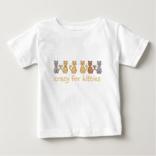 Bebê Louco para o camiseta e os presentes dos gatinhos