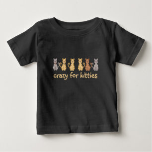 Bebê Louco para o camiseta e os presentes dos gatinhos