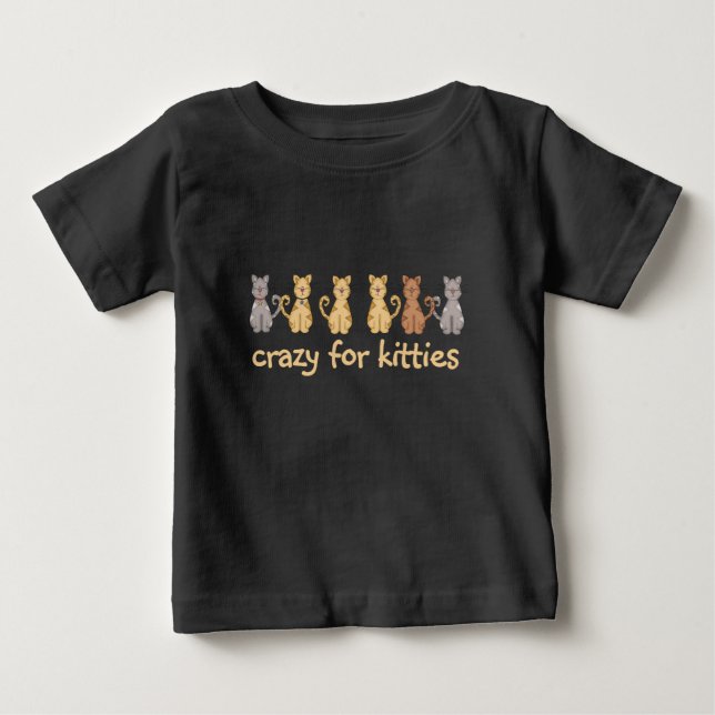 Bebê Louco para o camiseta e os presentes dos gatinhos (Frente)