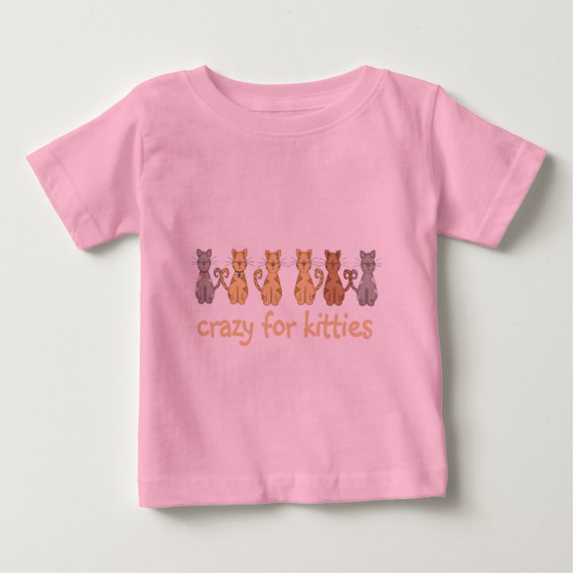 Bebê Louco para o camiseta e os presentes dos gatinhos (Frente)