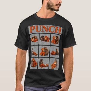 Bebê macaco fofo chamado camisa de punch macaco pu