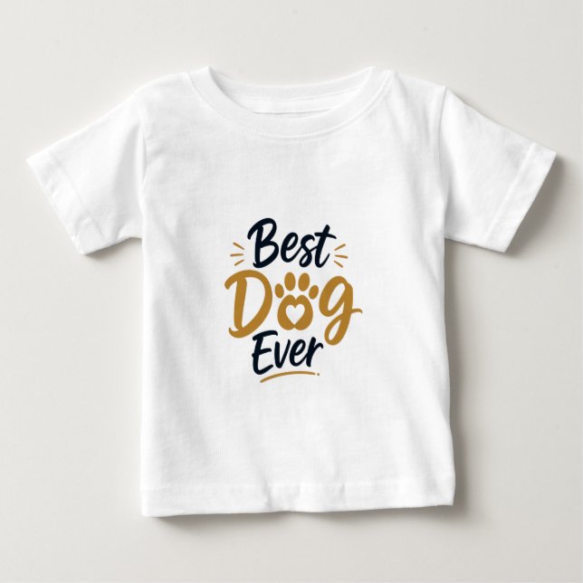 Bebê Melhor Cachorro de Todos Camiseta Engraçada para A (Frente)