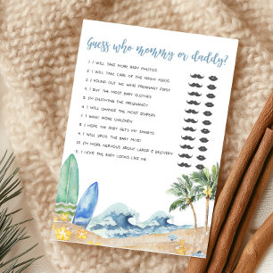 Bebê na praia Conselho adivinha quem Mamãe ou jogo