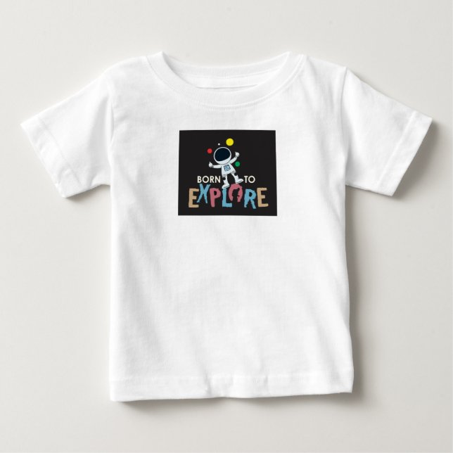 Bebê Nascido para Explorar  I  Camiseta de Aventura do  (Frente)