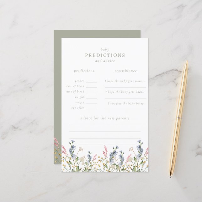 Bebê no Bloom de Predição de Bebê de Flor Selvagem (Frente/Verso In Situ)