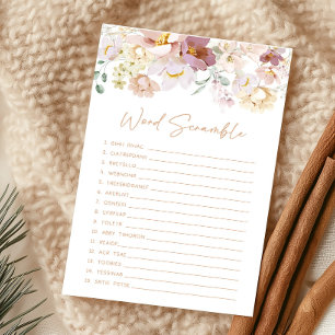 Bebê no Bloom Florals Jogo do Word Scramble