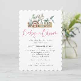 Bebê No Bloom Pink Boho Chá Convite