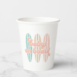 Bebê no Conselho Surfboard Beach Chá de fraldas