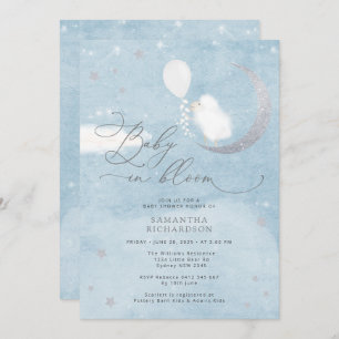 Bebê no Convite para Chá de fraldas Bloom Lamb