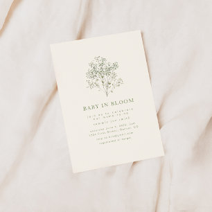 Bebê no Convite para Chás de fraldas Bloqueados