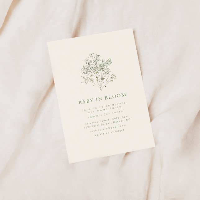 Bebê no Convite para Chás de fraldas Bloqueados (Criador carregado)