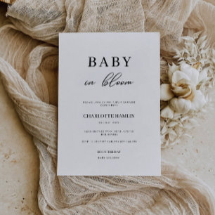 Bebê no Convite para Chás de fraldas Bloqueados