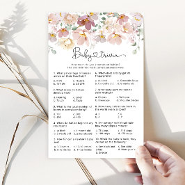 Bebê no jogo de flores silvestres baby trivia