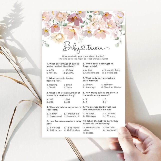 Bebê no jogo de flores silvestres baby trivia (Criador carregado)