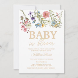 Bebê no Pacote de Convite para Chás de fraldas Blo