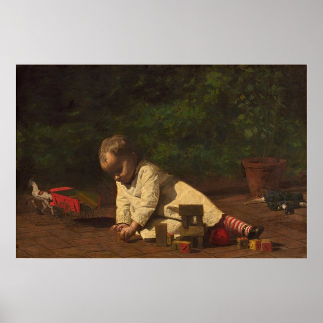 Bebê no Play - Thomas Eakins Fine Art Poster (Frente)