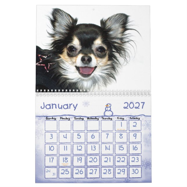 Bebe o calendário da chihuahua 2015 (Jan 2027)