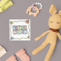 Bebê Obrigado Cartão Quadrado