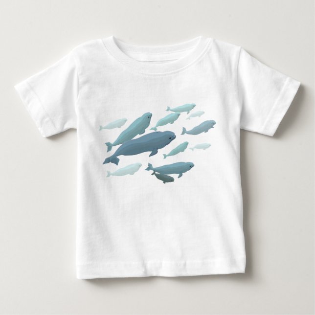 Bebê Orgânico Beluga Camisa De Baleia Presente De  (Frente)