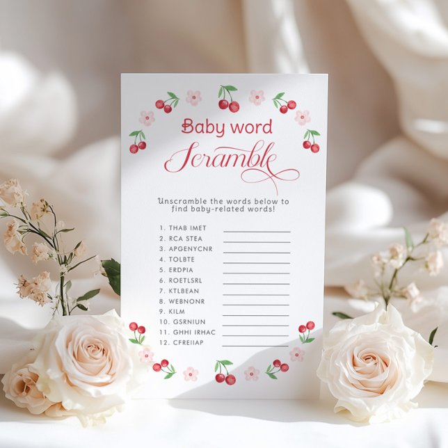 Bebê palavra Scramble Cherry no jogo Top chá de fr (Criador carregado)