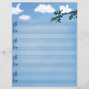 Bebê Pegasus Piano Papel de carta Grande Funcionar