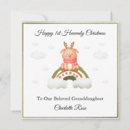 Bebê Perda Menina Garota Arco-Íris Reindeer Cartão