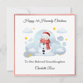 Bebê Perda Menina Menino Neve Cartão de Natal