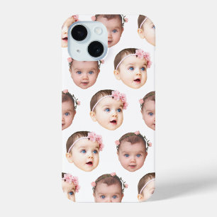 Bebê Personalizado Bonito Face 2 Fotos Branco