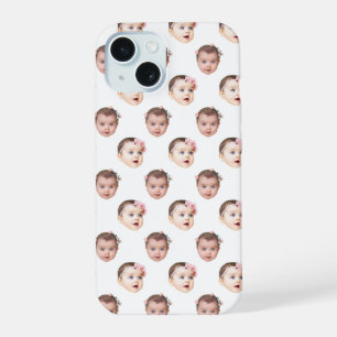 Bebê personalizado rosto 2 fotos branco