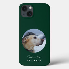 Bebê personalizado verde escuro Foto e nome do cão